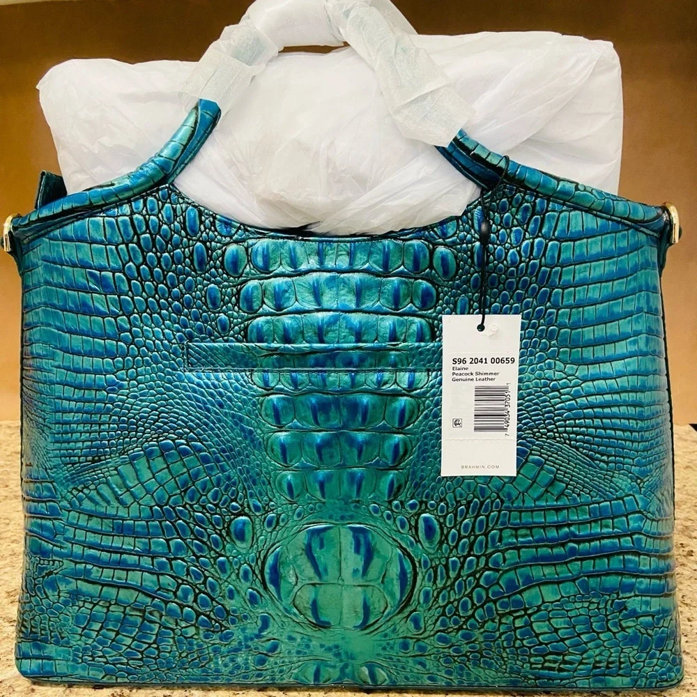 Brahmin Peacock Shimmer ELAINE and Cordelia Wallet - Picture 5 of 13